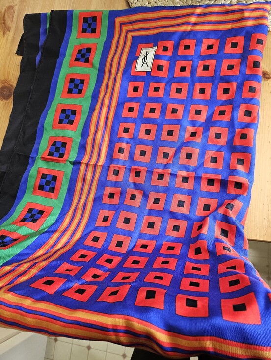 Yves Saint Laurent Accessories - Vintage Yves Saint Laurent Silk Scarf